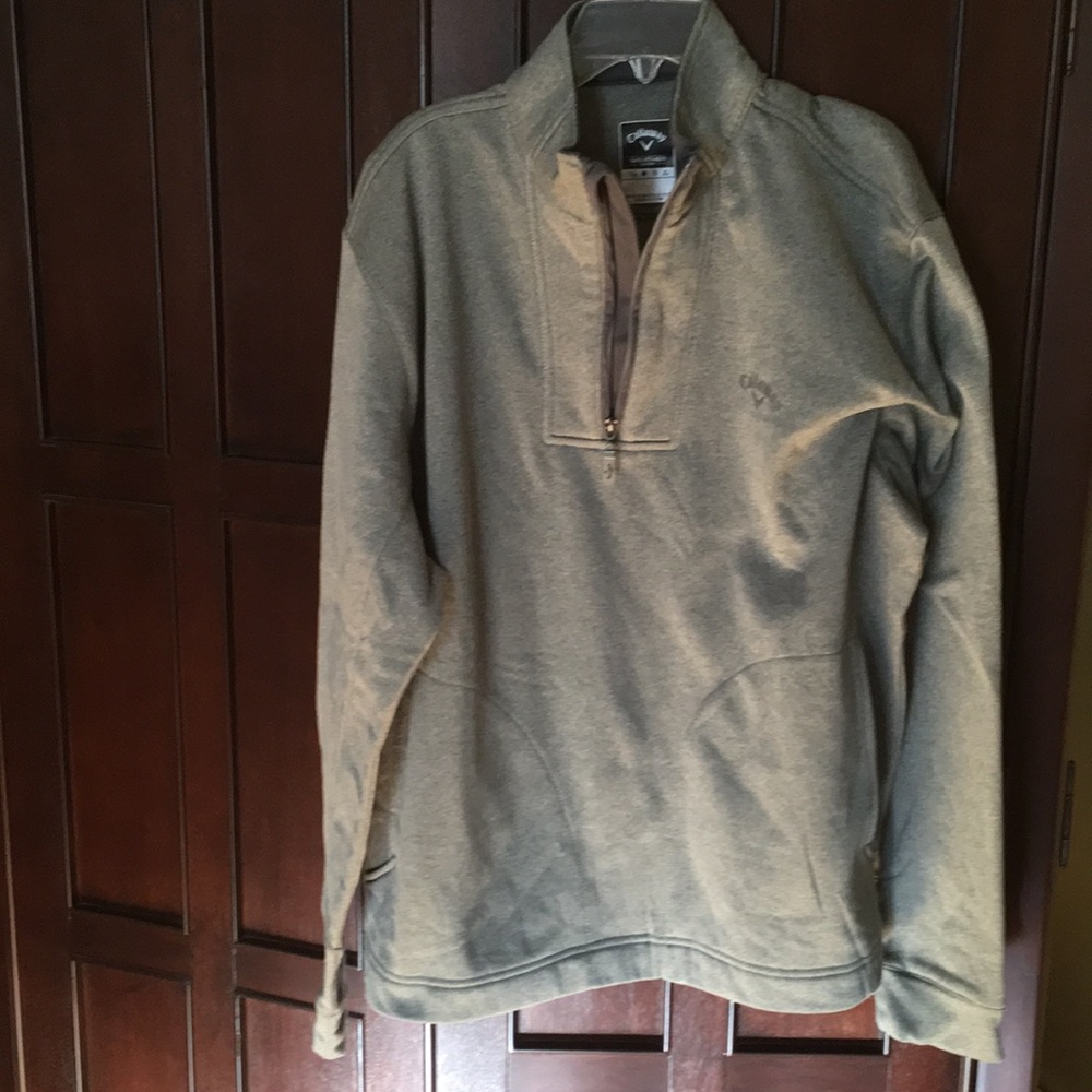 Men’s Callaway 3/4 zip sz L NWOT in greenish/Gray - Picture 1 of 5